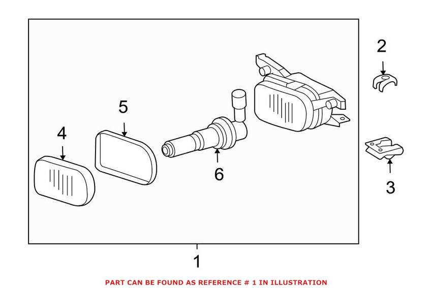 Mercedes Fog Light - Front Passenger Right 203820125664